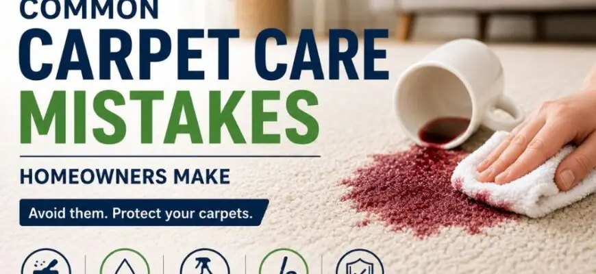 Carpet Care Mistakes Homeowners Should Avoid