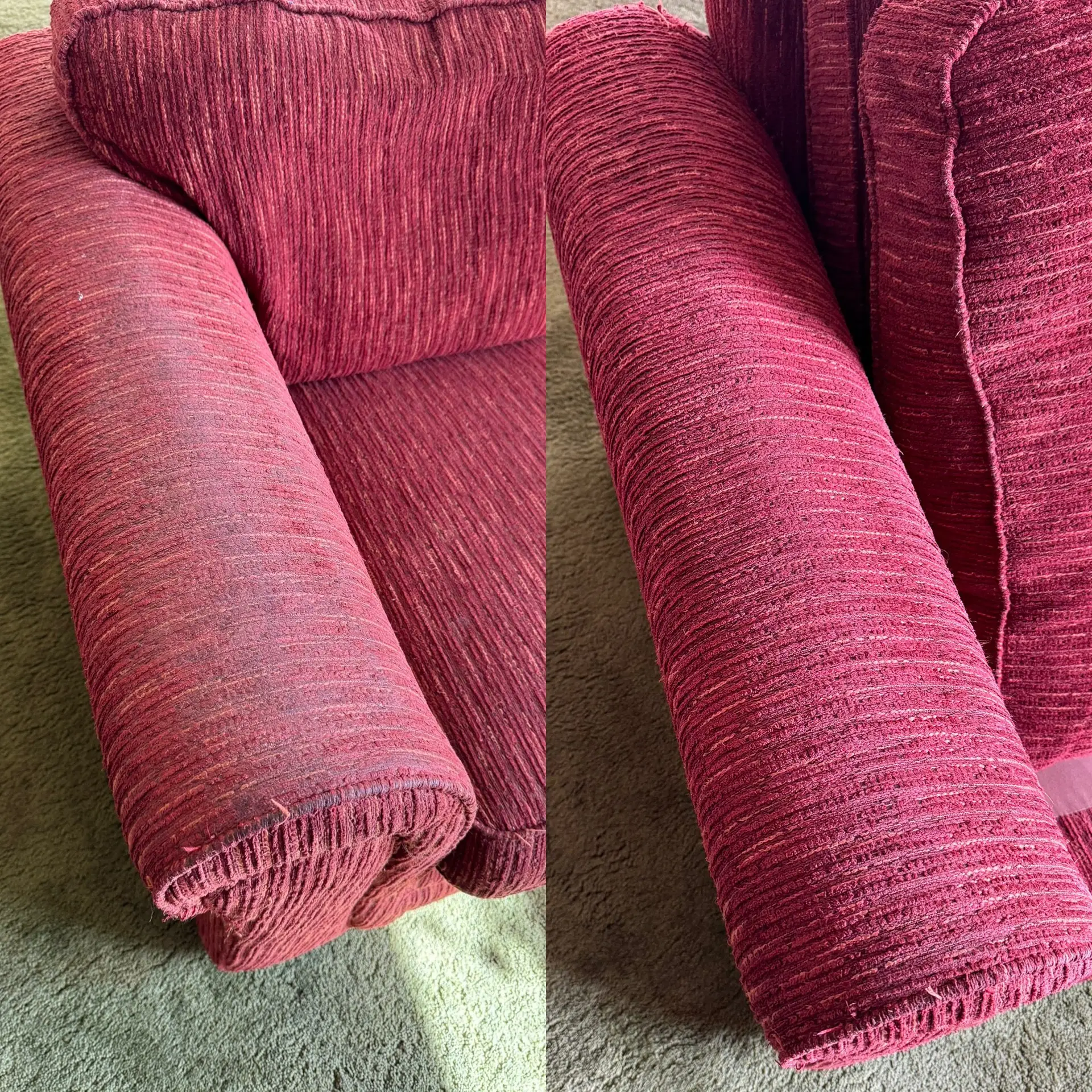 Upholstery Cleaning Before & After