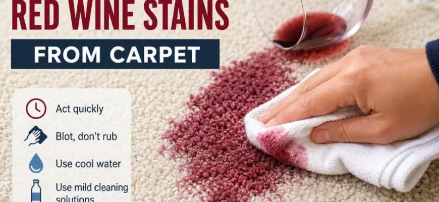 How to Clean Red Wine Stains From Carpet