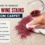 How to Clean Red Wine Stains From Carpet